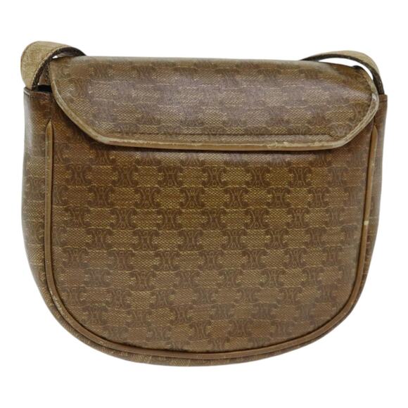 CELINE Macadam Canvas Shoulder Bag Pvc Beige - Picture 3 of 12